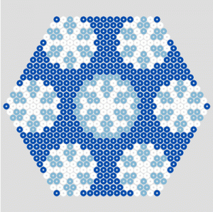 Flocons noel perles a repasser hama hiver hexagonal