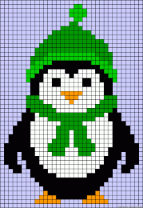 Pingouine perles a repasser hama hiver perler