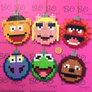 Boules noel suspensions perler bead hama perles a repasser muppets