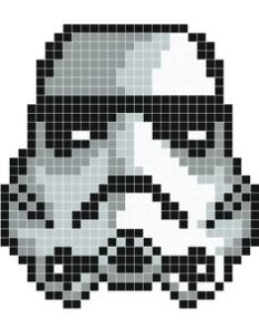 Casque stormtrooper starwars hama perles repasser grille
