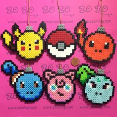 Pokemon boules noel perles a repasser hama