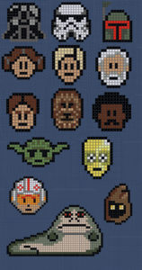 Starwars crossstitch perles a repasser perler beads hama
