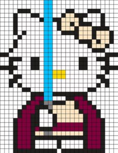 Hello kitty jedi starwars perles a repasser hama
