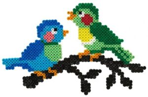 Couple oiseaux perles a repasser hama