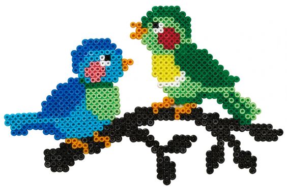 Couple oiseaux perles a repasser hama