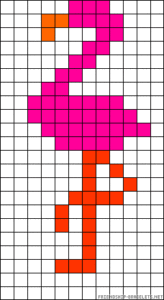 Flamand rose perles a repasser hama