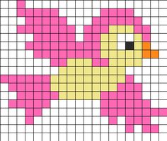 Oiseaux motif perles a repasser hama
