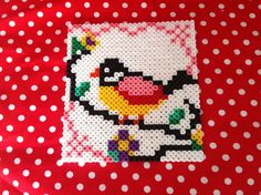 Oiseaux sous verre perles a repasser hama