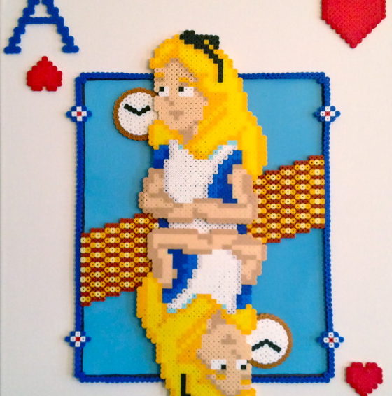 Alice disney carte anniversaire perles a repasser hama