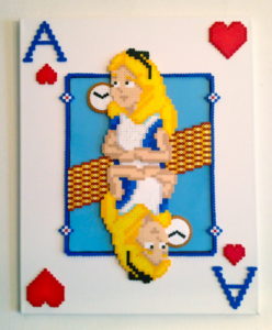 Alice disney carte anniversaire perles a repasser hama