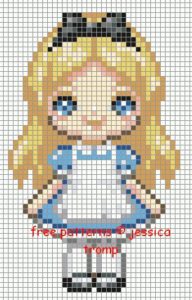 Alice pays merveilles disney perles a repasser hama modele