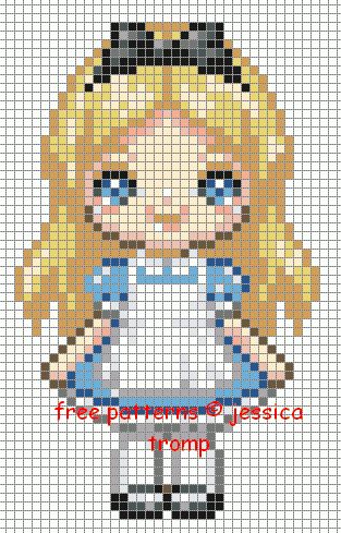 Alice pays merveilles disney perles a repasser hama modele