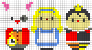 Mini poupee perles a repasser hama alice disney