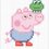 Peppa Pig: the Pig family in Hama beads