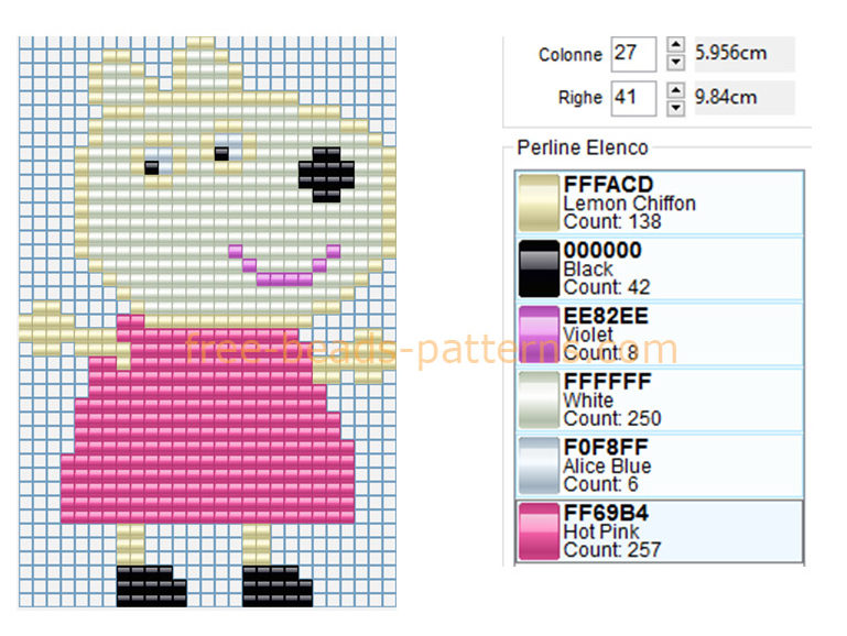 Suzy sheep peppa pig perles a repasser hama