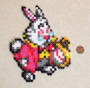 Lapin alice pays des merveilles perles a repasser