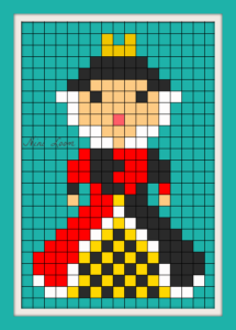 Reine de coeur alice=disney perles a repasser hama