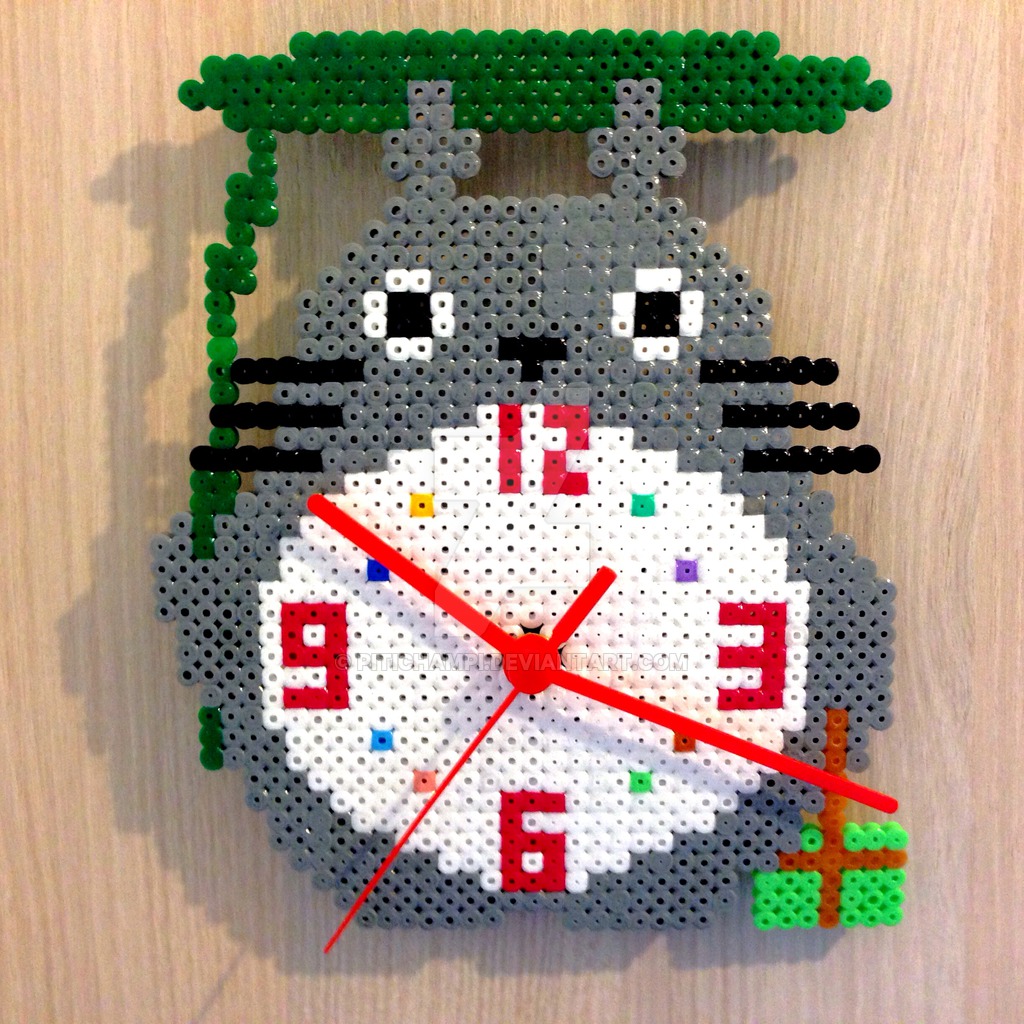 Totoro horloge perles a repasser hama