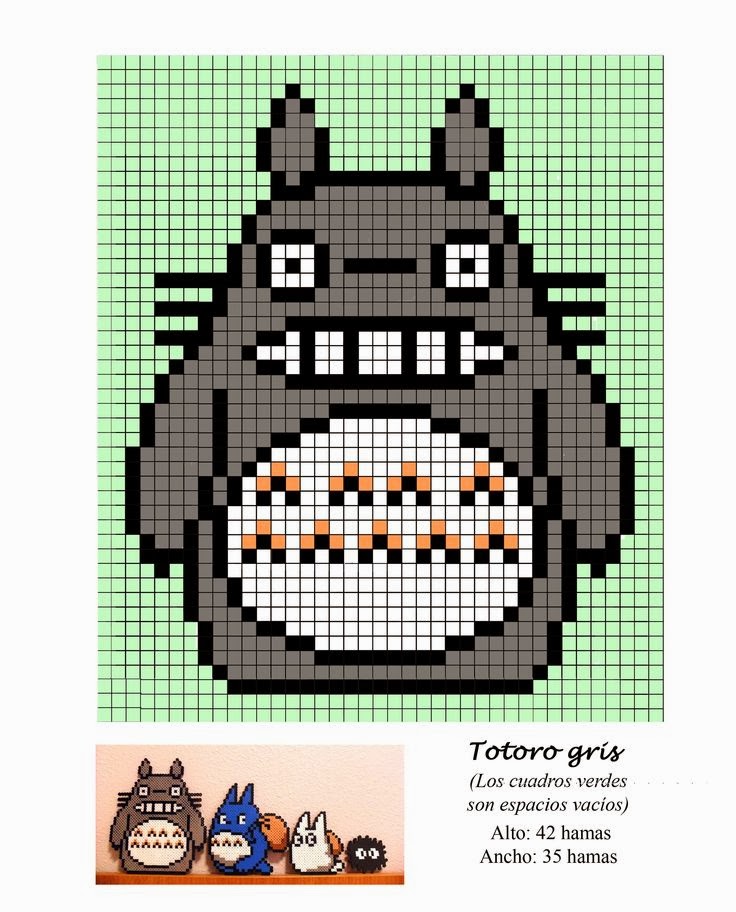 Totoro perles a repasser hama miazaki