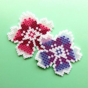 Fleurs perles a repasser hama modeles