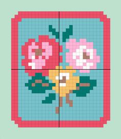 Badge motifs fleurs perles a repasser hama