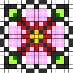 Fleurs perles hama a repasser