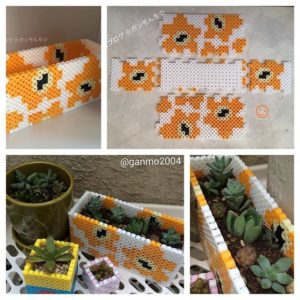 Marimekko perles a repasser pot de fleurs hama