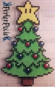 Sapin de noel mario perles a repasser hama