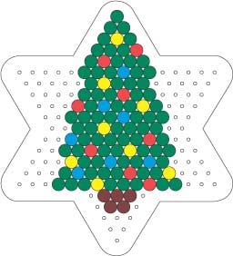 Sapin de noel ornement perles a repasserhama