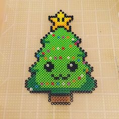Sapin de noel perles a repasser hama kawaii