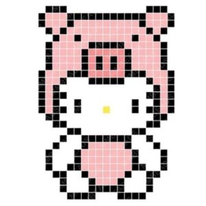 Hello kitty cochon perles a repasser hama