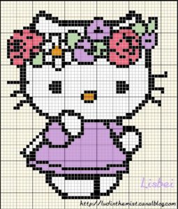 Hello kitty fleurs printemps perles a repasser hama