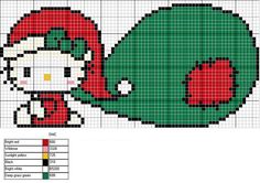 Hello kitty noel message perles a repasser hama