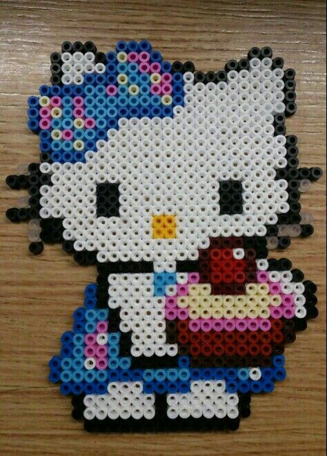 Hello kitty perles a repasser hama cupcake