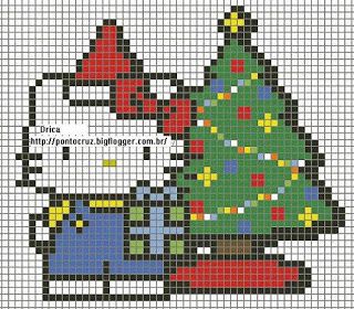 Hello kitty perles a repasser sapin de noel hama
