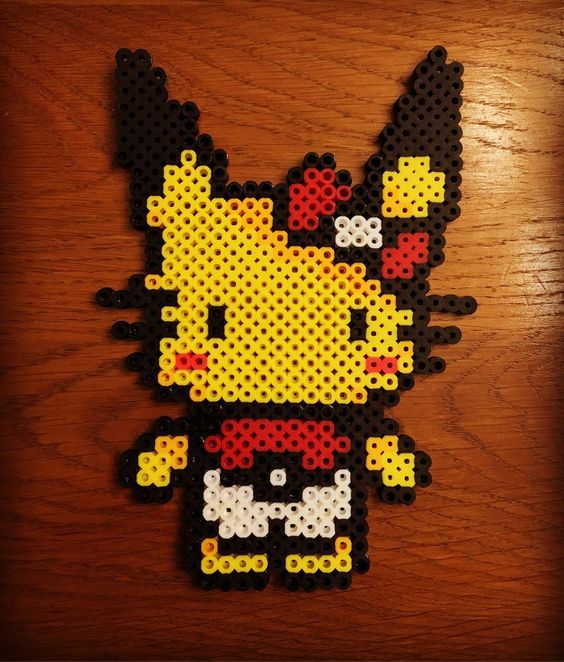 Hello kitty pikachu perles a repasser hama