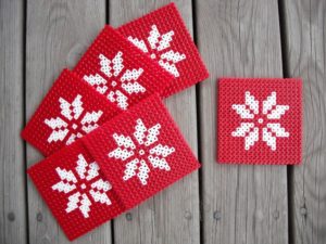 Sous verre scandinave perles a repasser hama noel