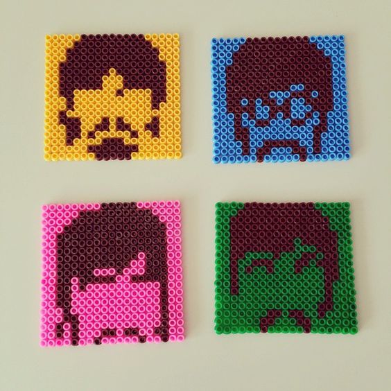 Beatles perles a repasser hama sous verre