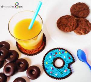 Donuts perles a repasser sous verre