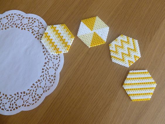 Geometric sous verre perles a repasser hama