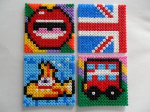 Sous verre england beatles hama perles a repasser