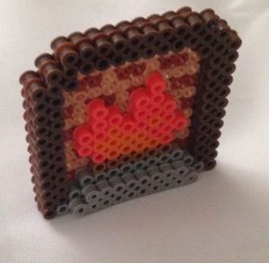 Cheminee perles a repasser hama 3d maison poupee
