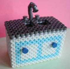 Evier maison poupee perles a repasser hama