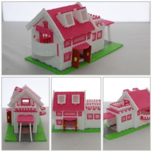 Maison perles a repasser hama beads 3d
