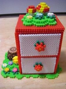 Meuble perles hama a repasser kawaii maison poupee