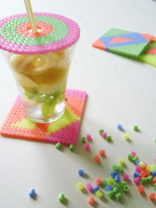 Sous verre fluo perles a repasser hama