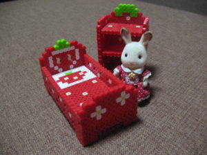 Sylvanian lit chambremaison perles a repasser hama