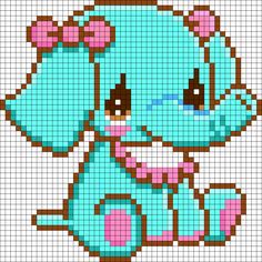 Elephant mignon kawaii perles a repasser hama