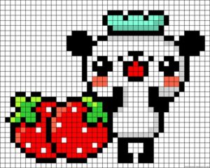 Panda perles a repasser hama animal kawaii