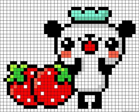 Panda perles a repasser hama animal kawaii
